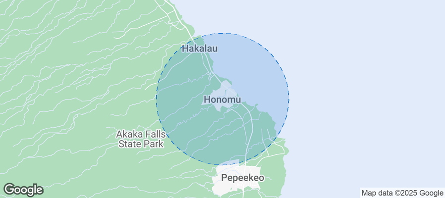 Map of Airbnb listings in Honomu