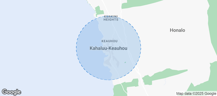 Map of Airbnb listings in Kahaluu-Keauhou