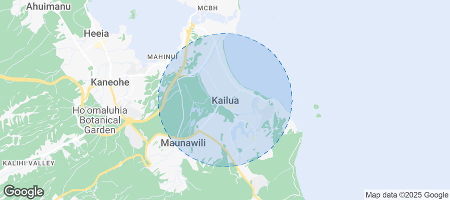 Map of Airbnb listings in Kailua