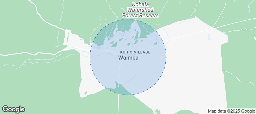 Map of Airbnb listings in Kamuela