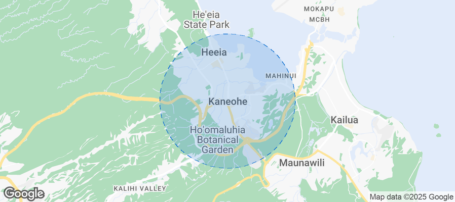 Map of Airbnb listings in Kaneohe
