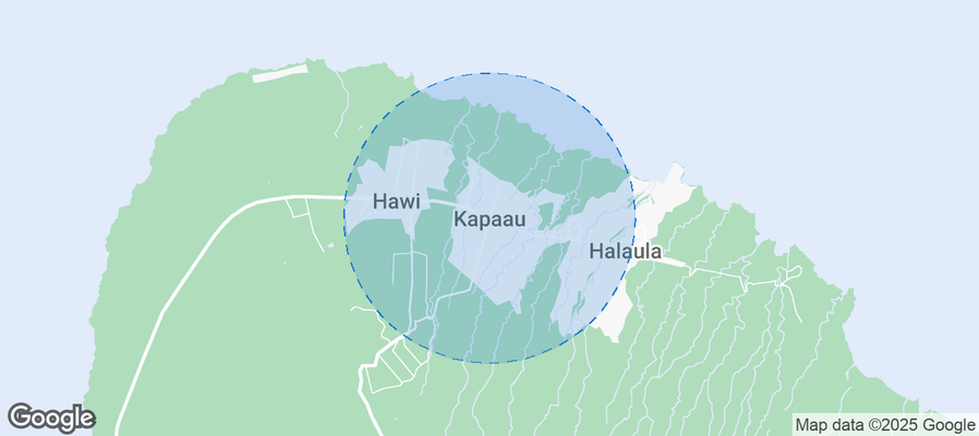 Map of Airbnb listings in Kapaau