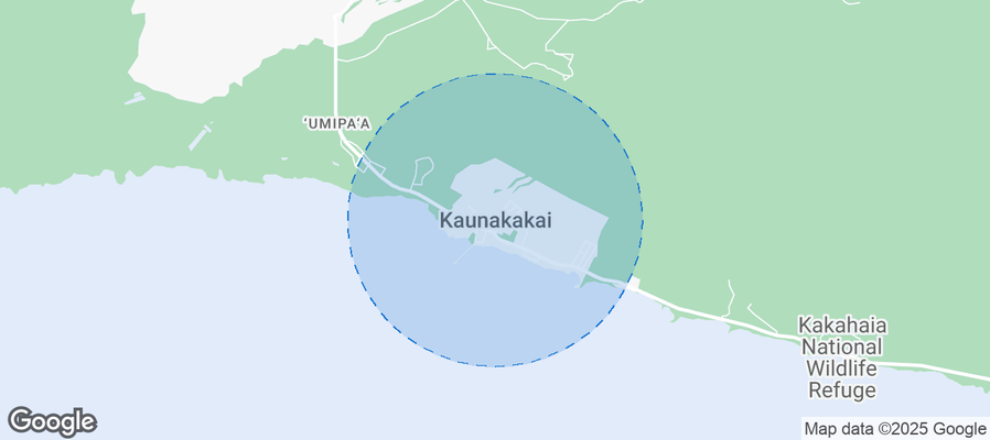Map of Airbnb listings in Kaunakakai