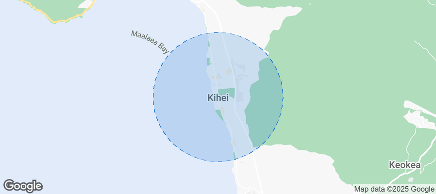Map of Airbnb listings in Kihei