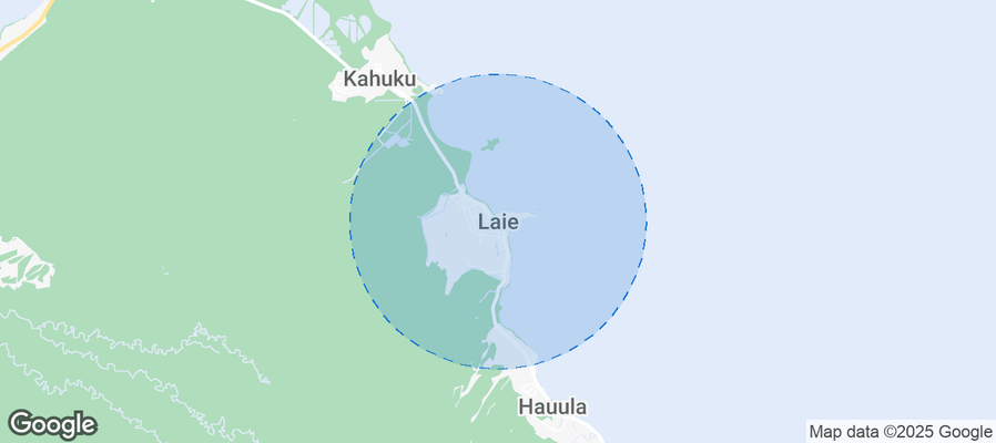 Map of Airbnb listings in Laie