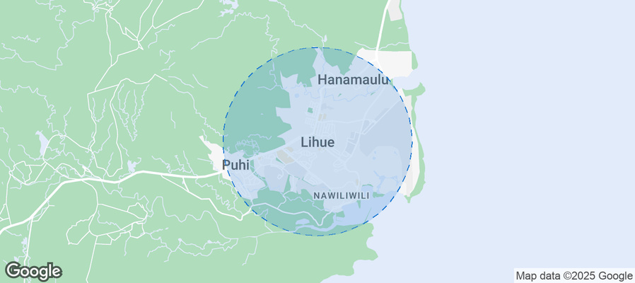 Map of Airbnb listings in Lihue