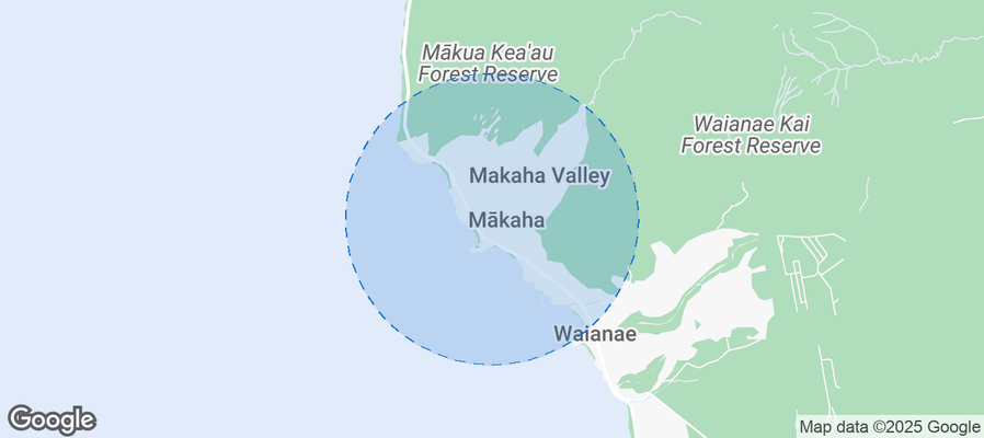 Map of Airbnb listings in Makaha