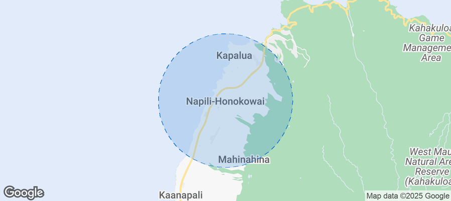 Map of Airbnb listings in Napili