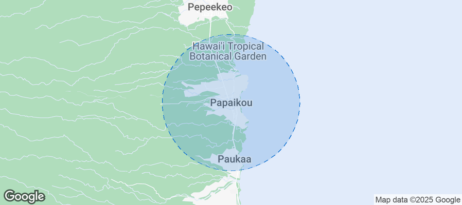 Map of Airbnb listings in Papaikou