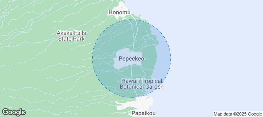 Map of Airbnb listings in Pepeekeo