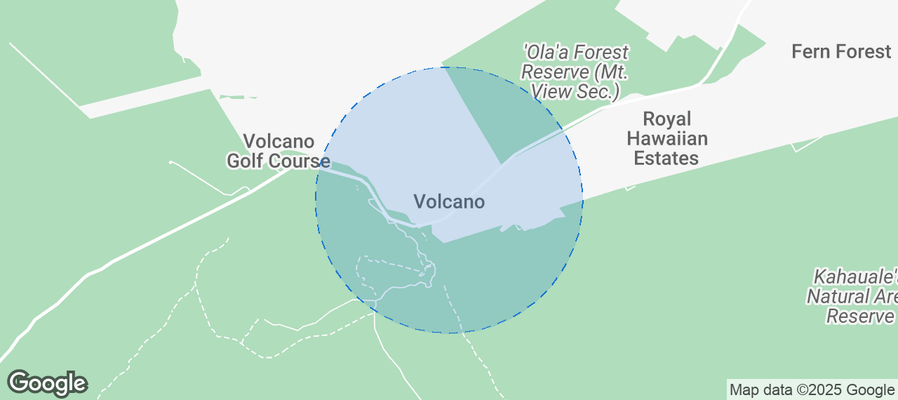 Map of Airbnb listings in Volcano