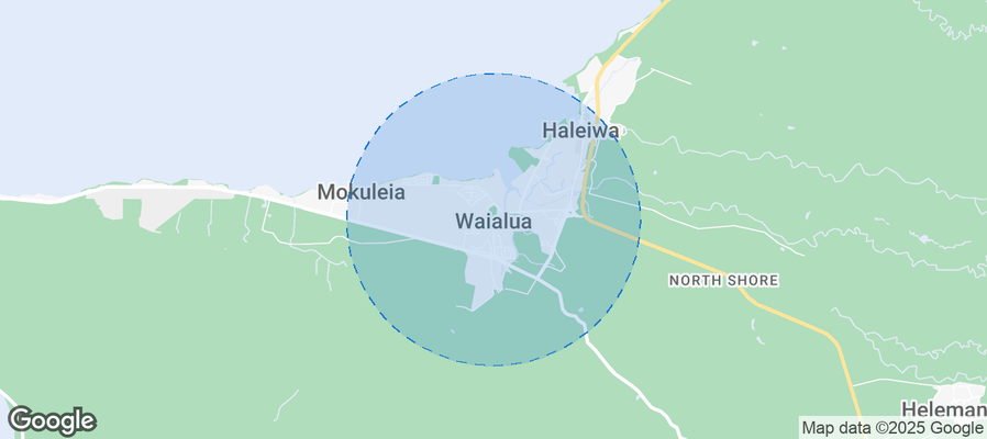 Map of Airbnb listings in Waialua