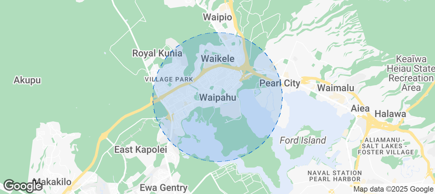 Map of Airbnb listings in Waipahu