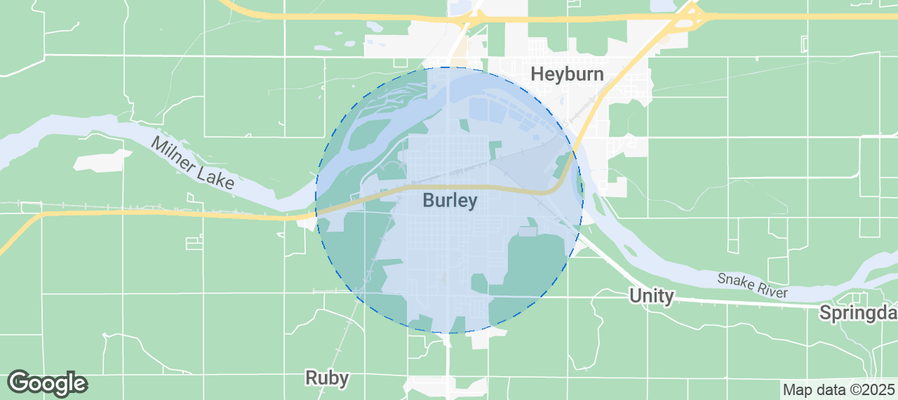 Map of Airbnb listings in Burley