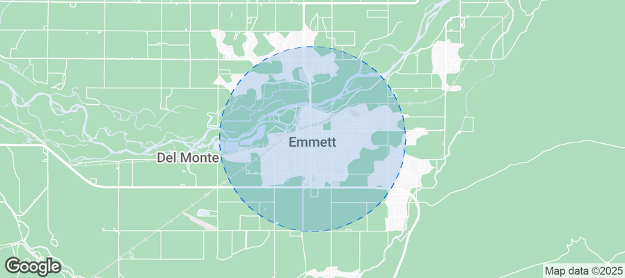 Map of Airbnb listings in Emmett