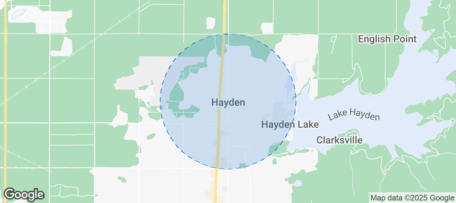 Map of Airbnb listings in Hayden