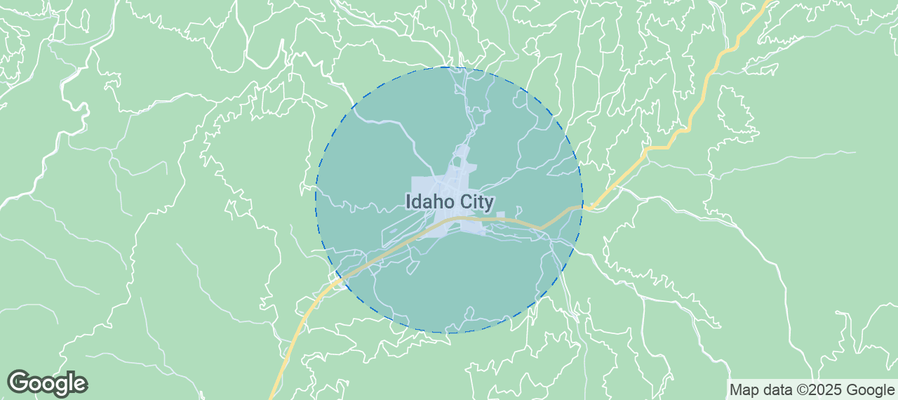 Map of Airbnb listings in Idaho City