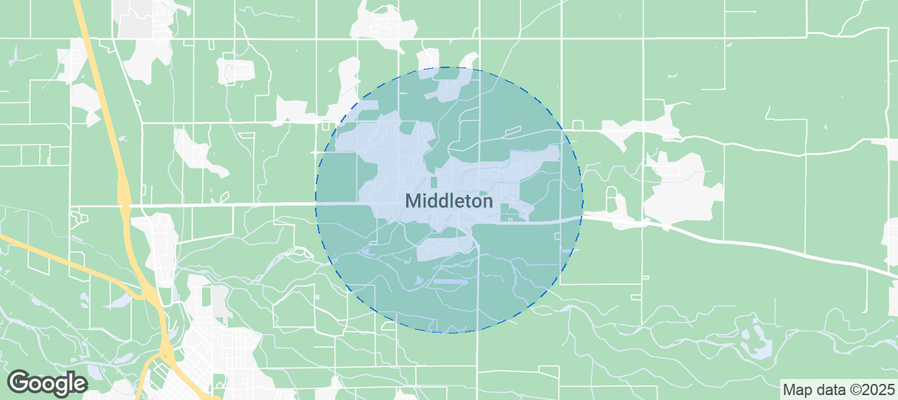 Map of Airbnb listings in Middleton