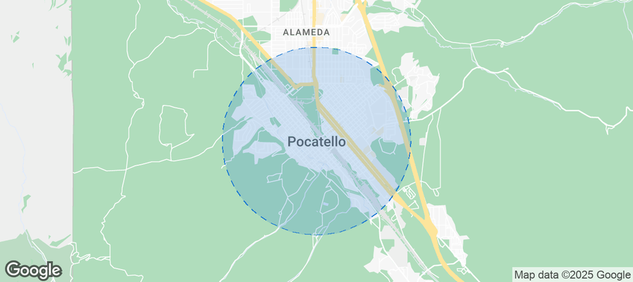 Map of Airbnb listings in Pocatello