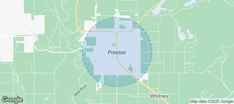 Map of Airbnb listings in Preston