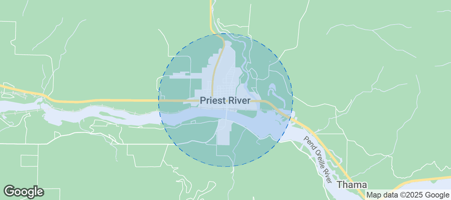 Map of Airbnb listings in Priest River