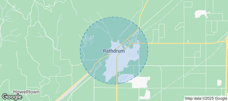 Map of Airbnb listings in Rathdrum
