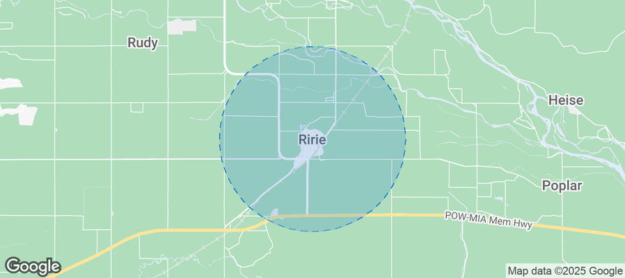 Map of Airbnb listings in Ririe