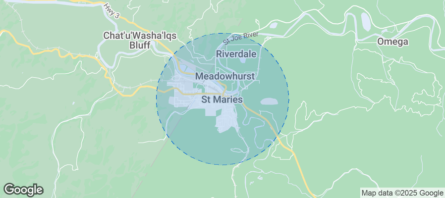 Map of Airbnb listings in Saint Maries