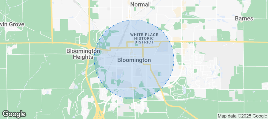 Map of Airbnb listings in Bloomington