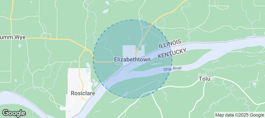 Map of Airbnb listings in Elizabethtown