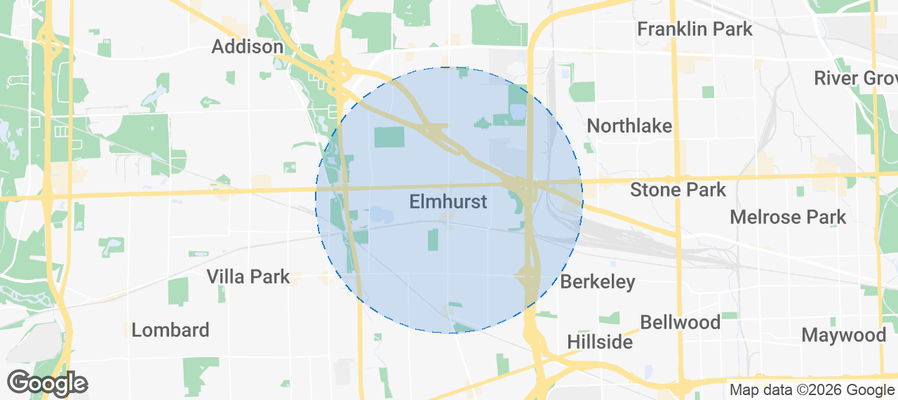 Map of Airbnb listings in Elmhurst