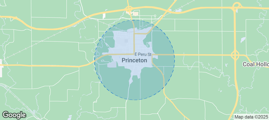 Map of Airbnb listings in Princeton