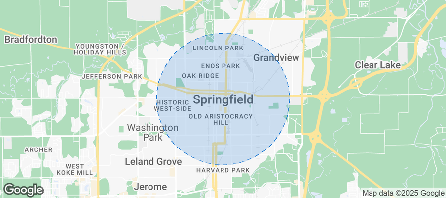 Map of Airbnb listings in Springfield