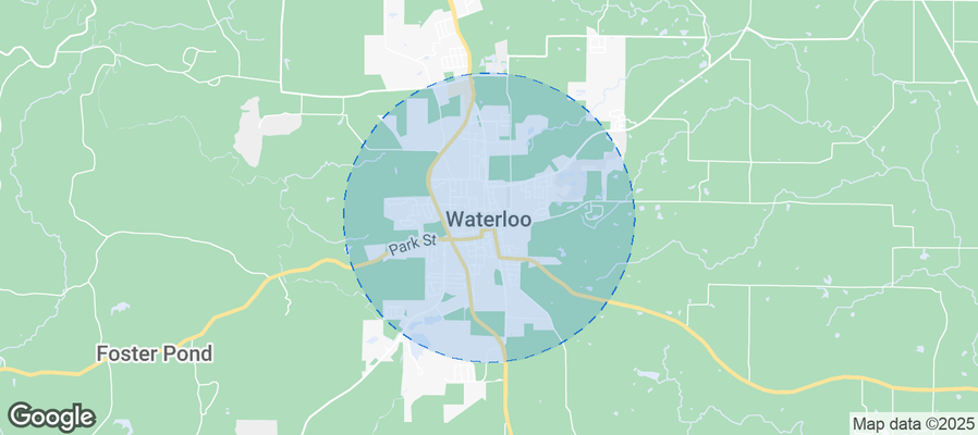 Map of Airbnb listings in Waterloo
