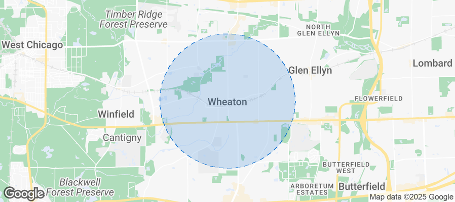 Map of Airbnb listings in Wheaton