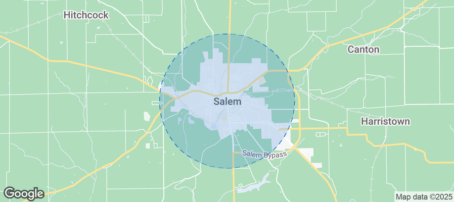 Map of Airbnb listings in Salem