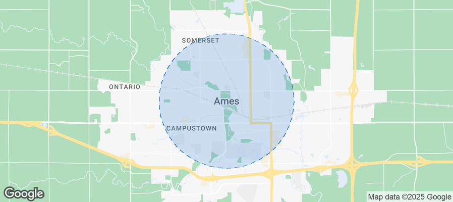 Map of Airbnb listings in Ames