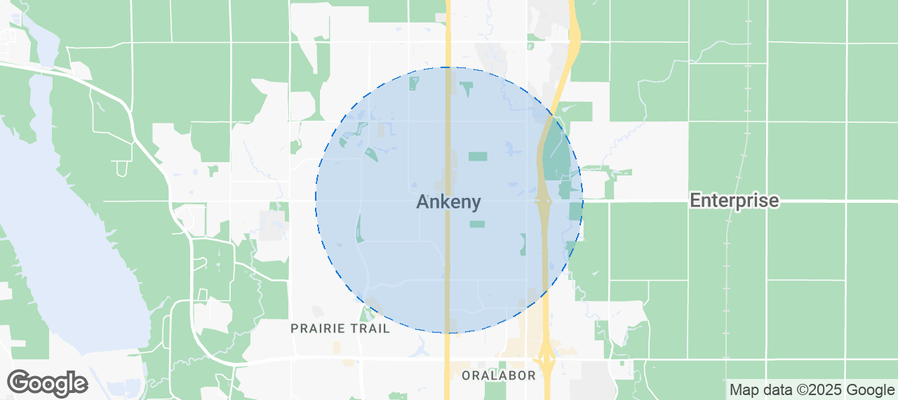 Map of Airbnb listings in Ankeny