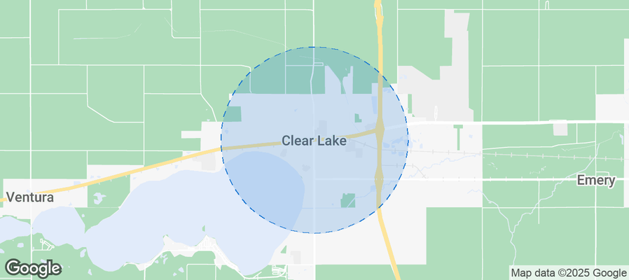 Map of Airbnb listings in Clear Lake