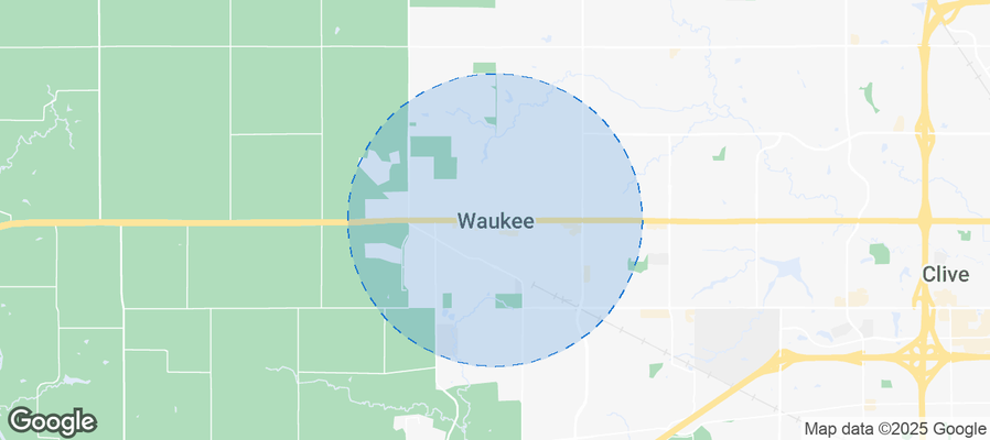 Map of Airbnb listings in Waukee