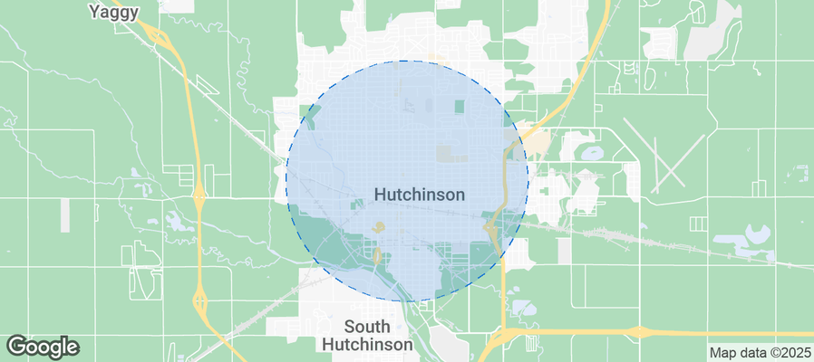 Map of Airbnb listings in Hutchinson