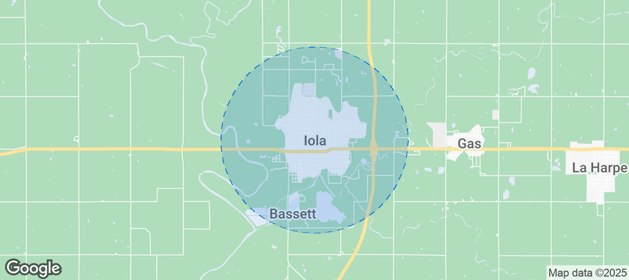 Map of Airbnb listings in Iola