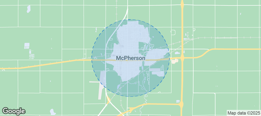 Map of Airbnb listings in McPherson