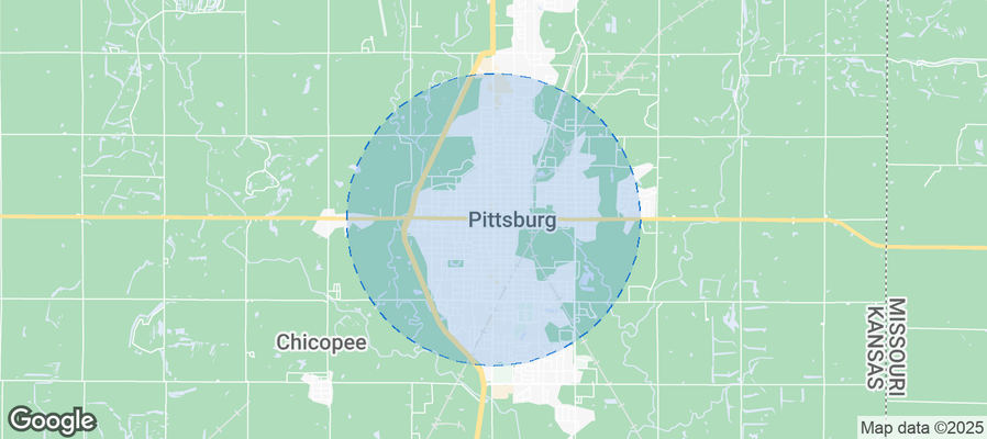 Map of Airbnb listings in Pittsburg