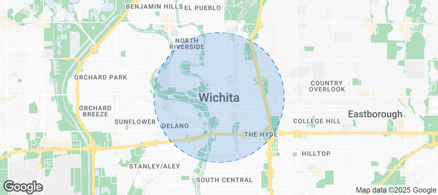Map of Airbnb listings in Wichita