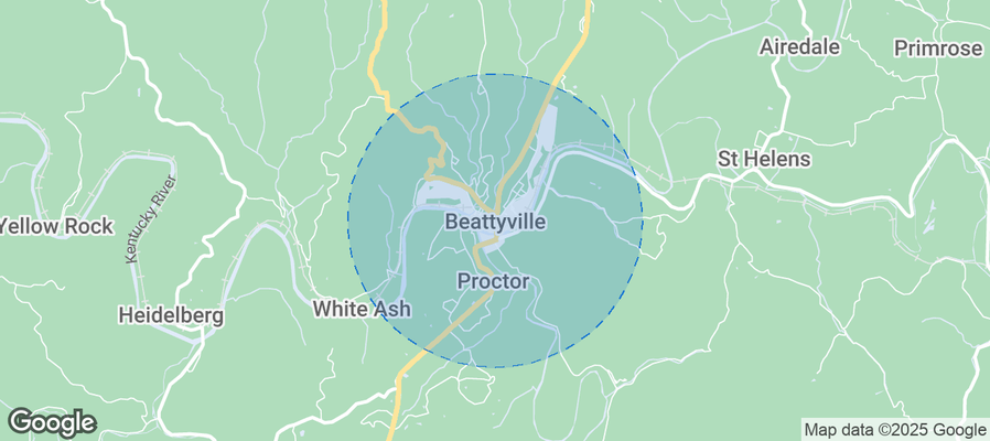 Map of Airbnb listings in Beattyville