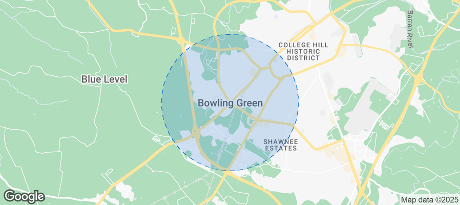 Map of Airbnb listings in Bowling Green
