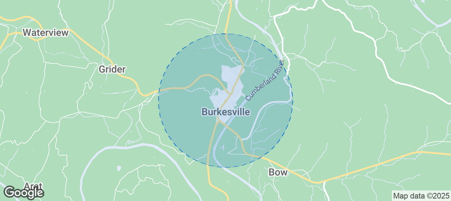 Map of Airbnb listings in Burkesville