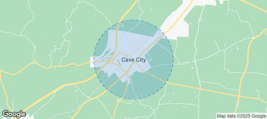 Map of Airbnb listings in Cave City