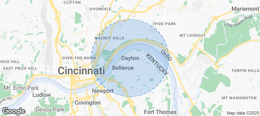 Map of Airbnb listings in Dayton